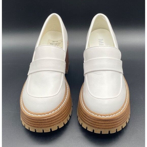 New MIA White Platform Dalilah Lug Sole Funky Chunky Loafers Women’s Size 6 - Picture 7 of 15